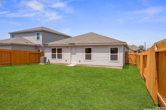 14923 Telfaire Mdw, Von Ormy, TX 78073 - rear view of property featuring cooling unit and roof with shingles