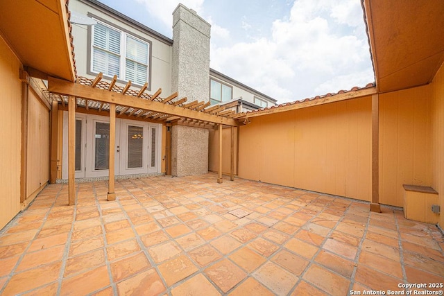 3922 Barrington Unit 0, San Antonio, TX 78217 - view of patio / terrace featuring a pergola and french doors