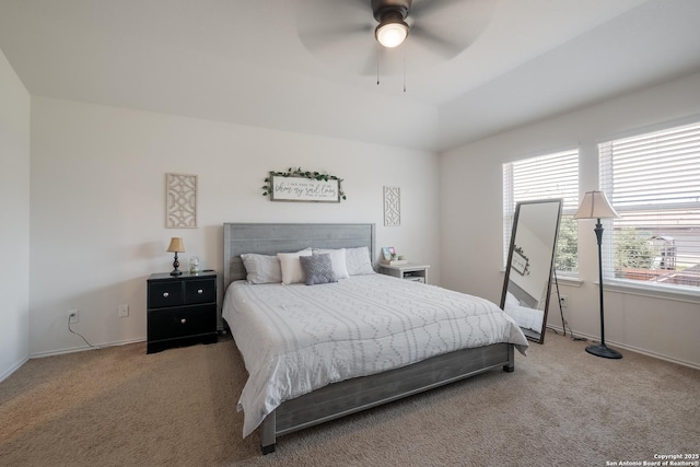4015 Evaporite Trl, San Antonio, TX 78253 - carpeted bedroom with baseboards and a ceiling fan