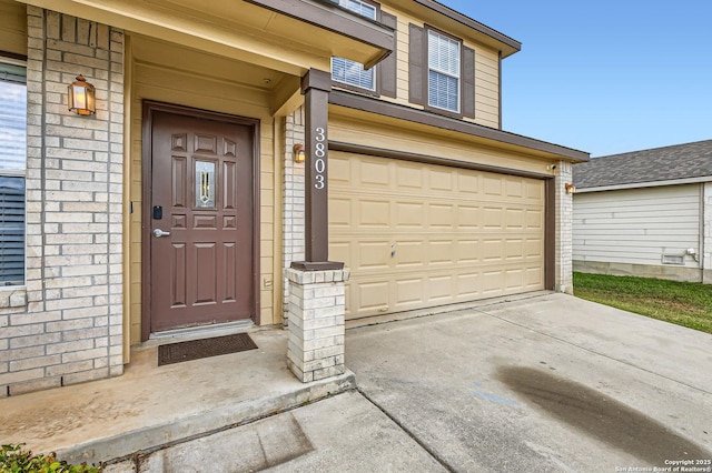 3803 Ponderosa Bnd, San Antonio, TX 78261 - doorway to property with a garage and driveway