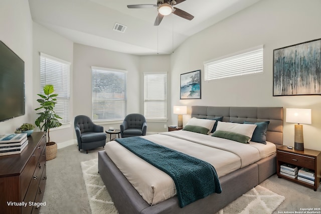29414 Angelfish Blvd, Boerne, TX 78006 - bedroom featuring light carpet, baseboards, and ceiling fan