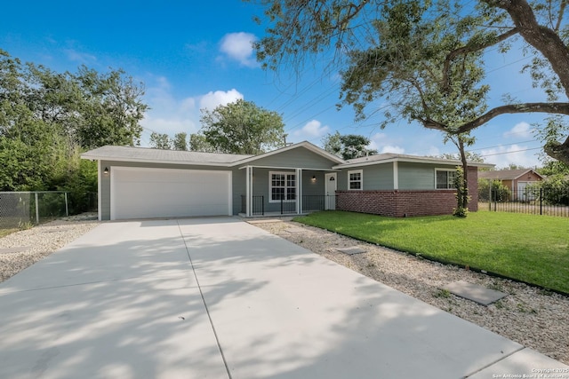 7811 Stagecoach, San Antonio, TX 78227 - ranch-style house featuring an attached garage, concrete driveway, and brick siding