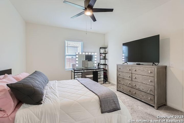 14370 Palm, San Antonio, TX 78253 - carpeted bedroom featuring a ceiling fan