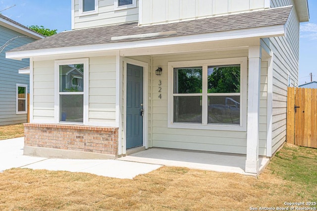 324 Mar Hl, Seguin, TX 78155 - entrance to property featuring board and batten siding and a shingled roof