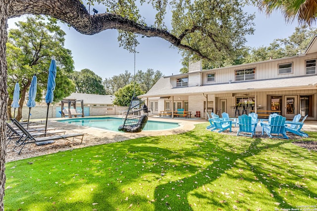 113 Wickford, Castle Hills, TX 78213 - outdoor pool featuring a patio area and an outdoor hangout area