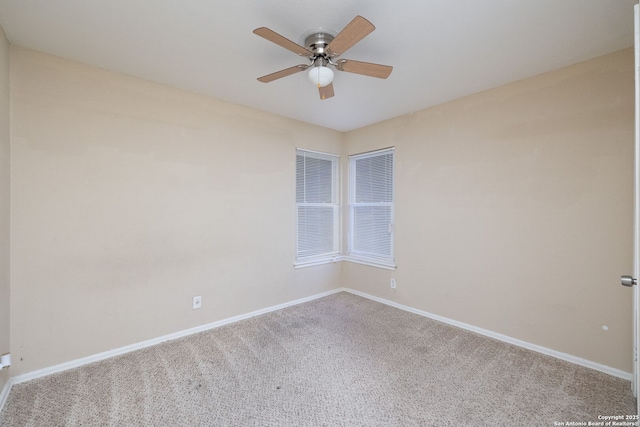 430 Demya, San Antonio, TX 78227 - spare room with carpet, baseboards, and a ceiling fan
