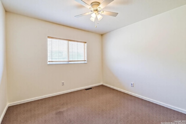 3634 Lazy Clover, San Antonio, TX 78261 - empty room featuring carpet, baseboards, and a ceiling fan