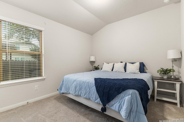 10226 Amaryllis, Boerne, TX 78006 - bedroom with carpet flooring, lofted ceiling, and baseboards