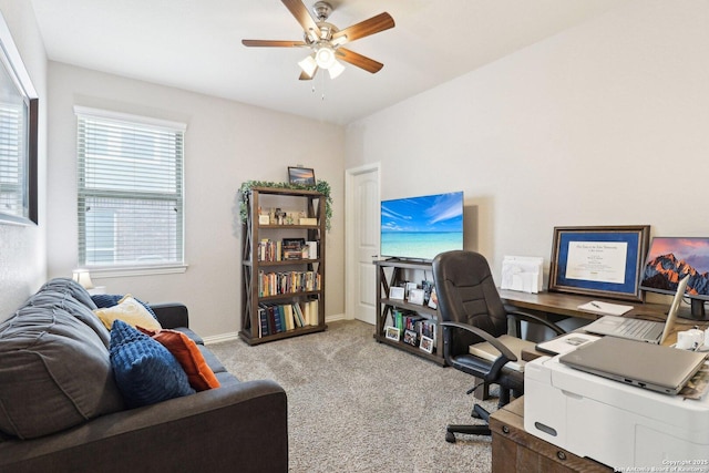 2730 Tortuga Verde, San Antonio, TX 78245 - carpeted office space featuring a ceiling fan and baseboards