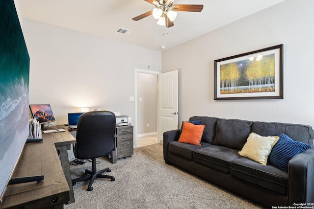 2730 Tortuga Verde, San Antonio, TX 78245 - carpeted office space featuring ceiling fan