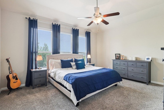 2730 Tortuga Verde, San Antonio, TX 78245 - bedroom featuring carpet, baseboards, and a ceiling fan