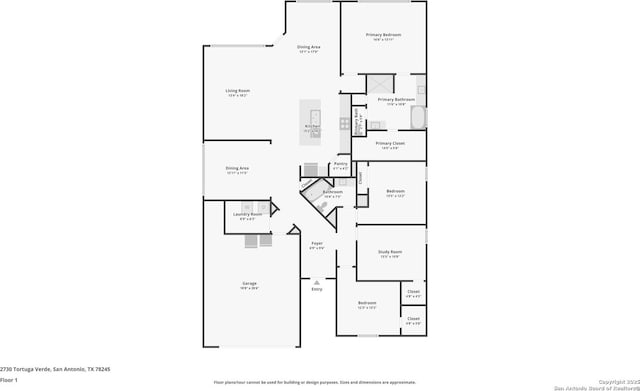 2730 Tortuga Verde, San Antonio, TX 78245 - room layout