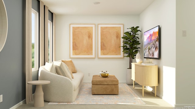5658 Azure Aly, San Antonio, TX 78223 - sitting room featuring baseboards and carpet flooring