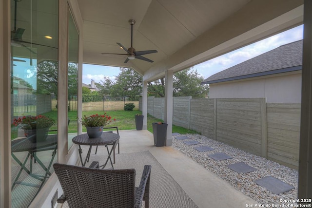 562 Orchard Way, New Braunfels, TX 78132 - view of patio with ceiling fan
