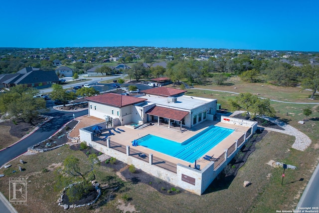 562 Orchard Way, New Braunfels, TX 78132 - view from above of property with a pool area
