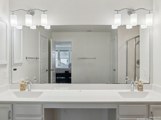 20310 Roche Oak, San Antonio, TX 78259 - ensuite bathroom featuring a shower stall and double vanity