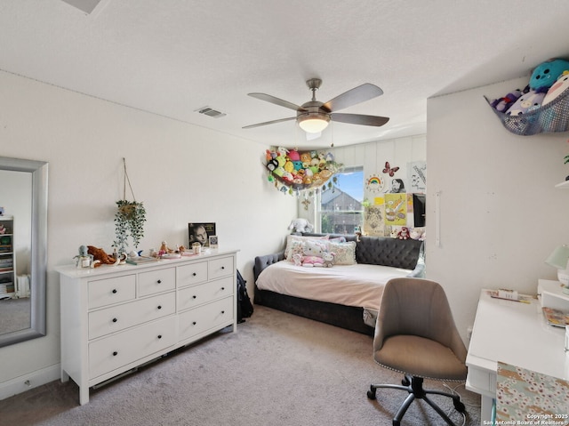 20310 Roche Oak, San Antonio, TX 78259 - bedroom with light colored carpet and a ceiling fan