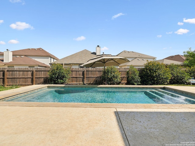 20310 Roche Oak, San Antonio, TX 78259 - view of pool with a fenced backyard, a patio area, and a residential view