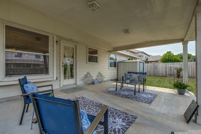 12707 Avens Arbor, San Antonio, TX 78253 - view of patio with an outdoor living space