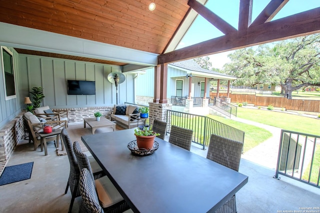 113 Bayberry Ct, La Vernia, TX 78121 - view of patio featuring an outdoor hangout area