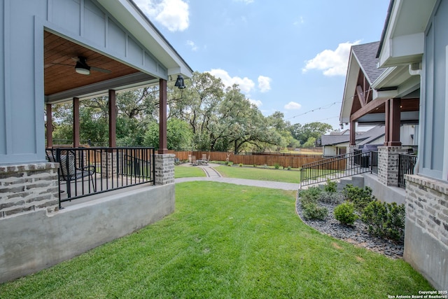 113 Bayberry Ct, La Vernia, TX 78121 - view of yard with ceiling fan