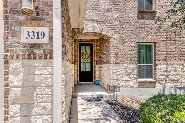 3319 Brooktree Ct, San Antonio, TX 78261 - entrance to property with stone siding