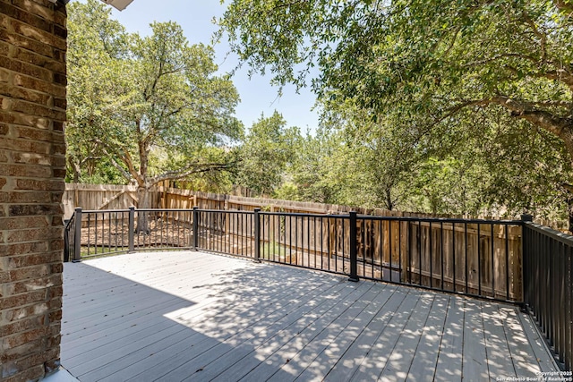 3319 Brooktree Ct, San Antonio, TX 78261 - wooden deck with a fenced backyard