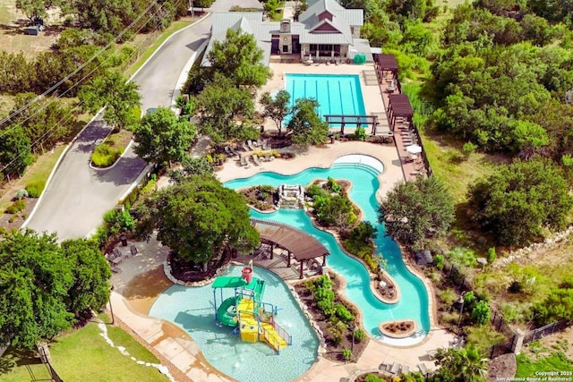 3319 Brooktree Ct, San Antonio, TX 78261 - aerial view of a pool
