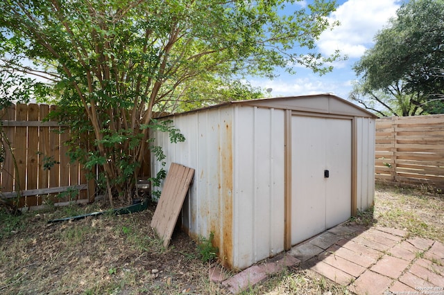 11334 Bald Mountain Dr, San Antonio, TX 78245 - view of shed featuring a fenced backyard