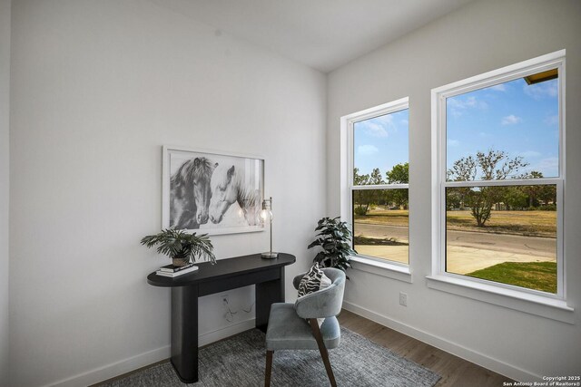 1947 W French Pl, San Antonio, TX 78201 - home office featuring baseboards and wood finished floors