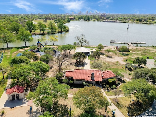 1947 W French Pl, San Antonio, TX 78201 - drone / aerial view of a large body of water