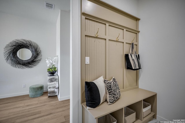 1947 W French Pl, San Antonio, TX 78201 - mudroom with light wood-style floors and baseboards