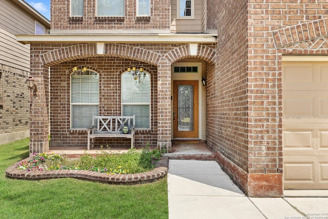 8607 Lahemaa, San Antonio, TX 78251 - doorway to property with brick siding and a garage