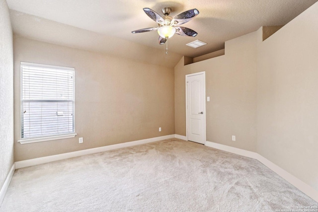 5514 Waldon Walk, San Antonio, TX 78261 - empty room featuring a ceiling fan, light carpet, and baseboards