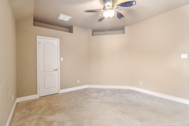 5514 Waldon Walk, San Antonio, TX 78261 - empty room featuring carpet floors, a ceiling fan, and baseboards