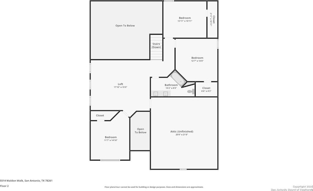 5514 Waldon Walk, San Antonio, TX 78261 - view of room layout