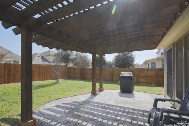 12106 Calm Hbr, San Antonio, TX 78253 - view of patio / terrace with a pergola and grilling area