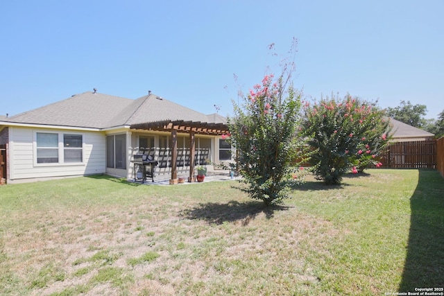 12106 Calm Hbr, San Antonio, TX 78253 - back of property with a patio and a pergola