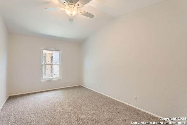 6862 Maple Spgs Unit 6862, San Antonio, TX 78249 - empty room with a ceiling fan, carpet, baseboards, and vaulted ceiling