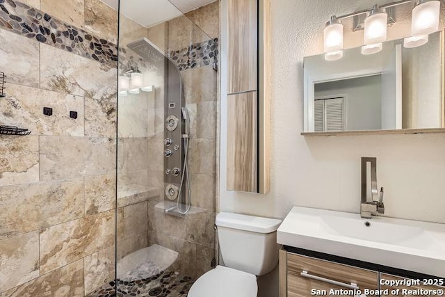6862 Maple Spgs Unit 6862, San Antonio, TX 78249 - full bath with toilet, a tile shower, and vanity