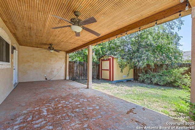 6862 Maple Spgs Unit 6862, San Antonio, TX 78249 - fenced backyard featuring ceiling fan and a patio area