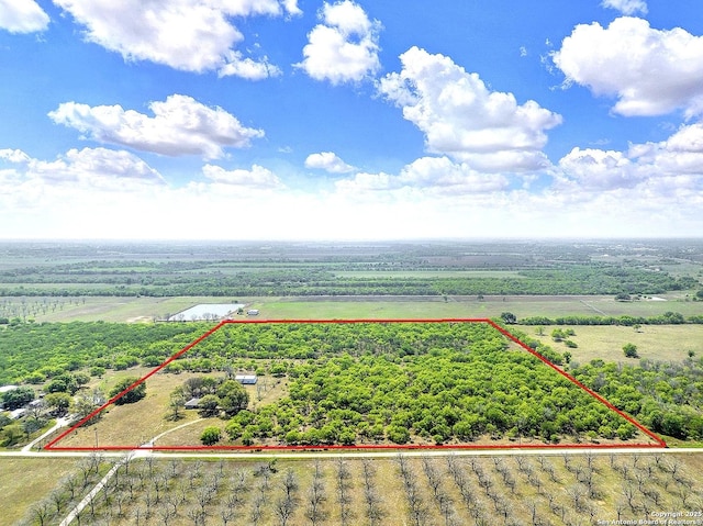 1212 County Road 337, La Vernia, TX 78121 - aerial view of sparsely populated area with large plots for crops and property boundaries highlighted