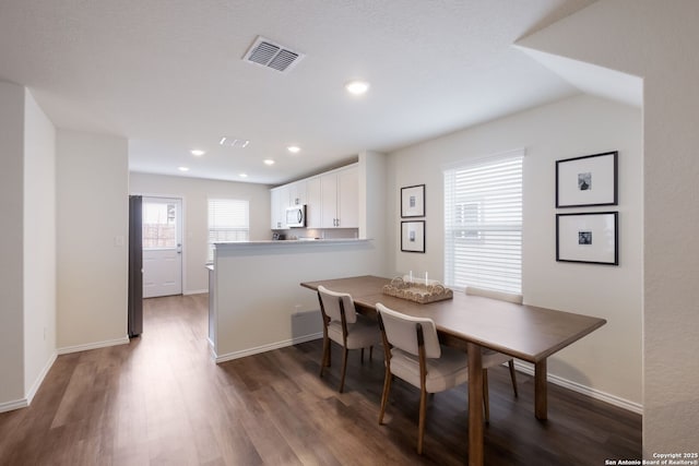 13735 Prospector Post, San Antonio, TX 78253 - dining room featuring wood finished floors, baseboards, and recessed lighting
