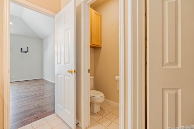 5535 Circle Oak Dr, Bulverde, TX 78163 - bathroom featuring toilet, tile patterned flooring, and baseboards