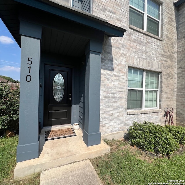 510 Tres Caminos, San Antonio, TX 78245 - property entrance with brick siding
