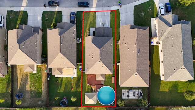 927 Lambshead Draw, San Antonio, TX 78245 - aerial view of residential area featuring property boundaries highlighted