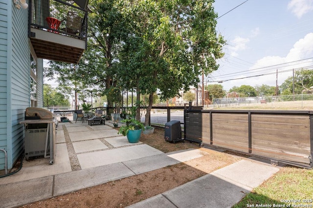 430 Burleson, San Antonio, TX 78202 - view of patio / terrace featuring a balcony and a grill