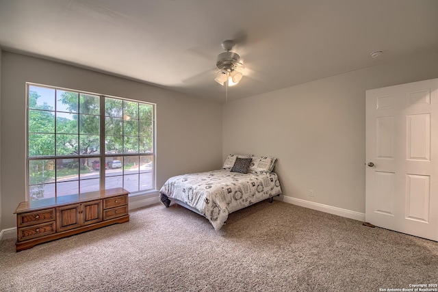 3512 Mcalister, Schertz, TX 78154 - bedroom featuring light colored carpet, baseboards, and a ceiling fan