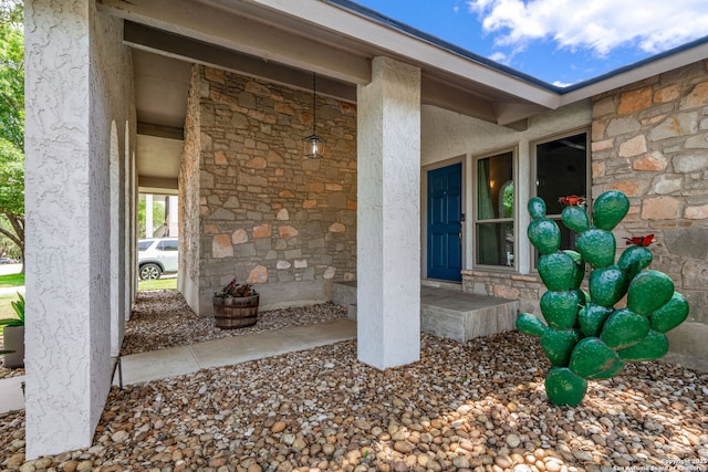 2102 Oak Wild St, San Antonio, TX 78232 - property entrance featuring stone siding
