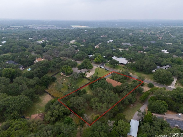 29241 Seabiscuit, Boerne, TX 78015 - aerial view of property and surrounding area featuring property parcel outlined